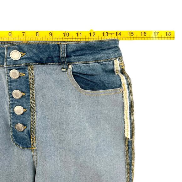 Blue Age Reverse Inside Out High-Waisted Button Fly Slim Fit Jeans Womens 7 - Picture 7 of 9